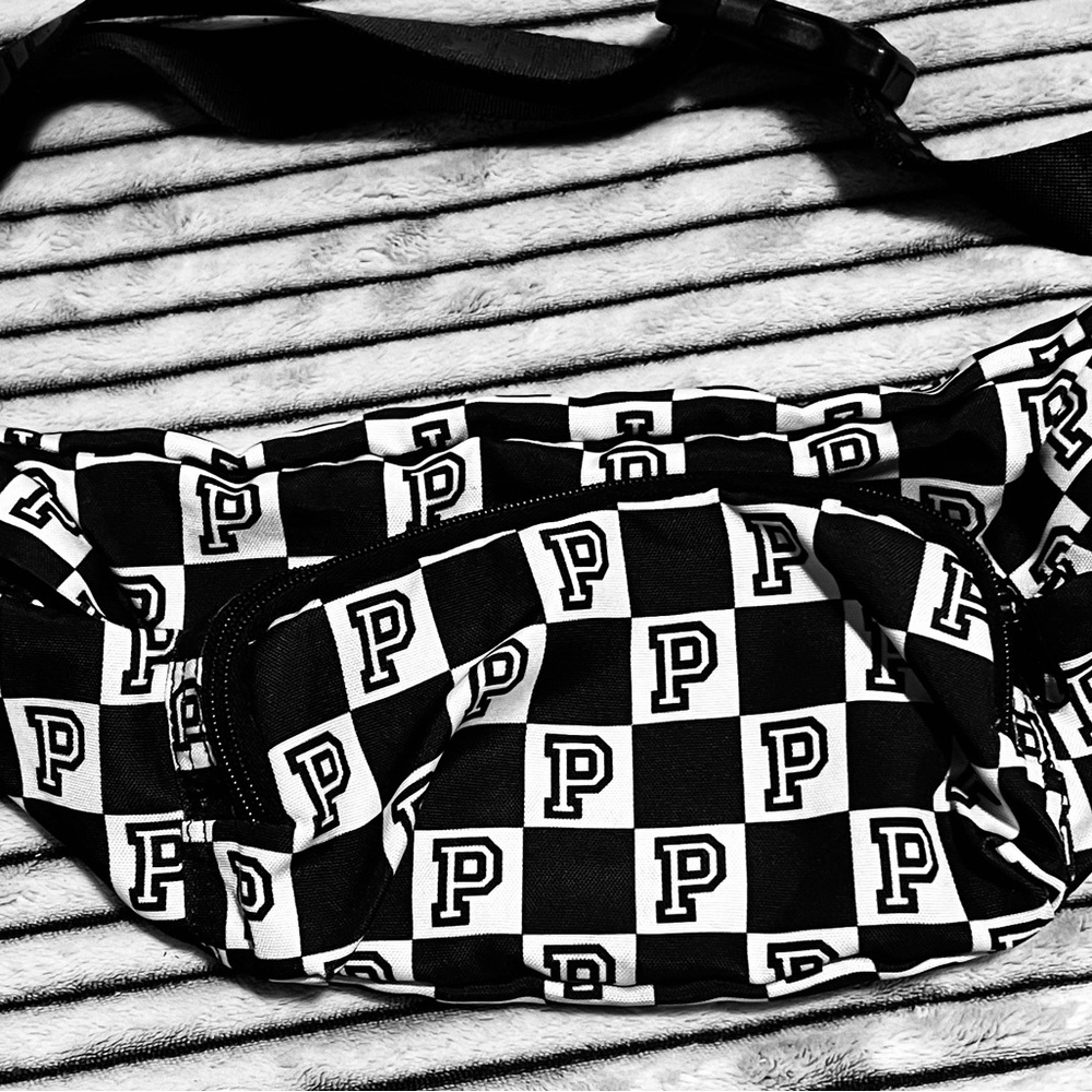 Victoria's Secret Black and White Checkered Backpack